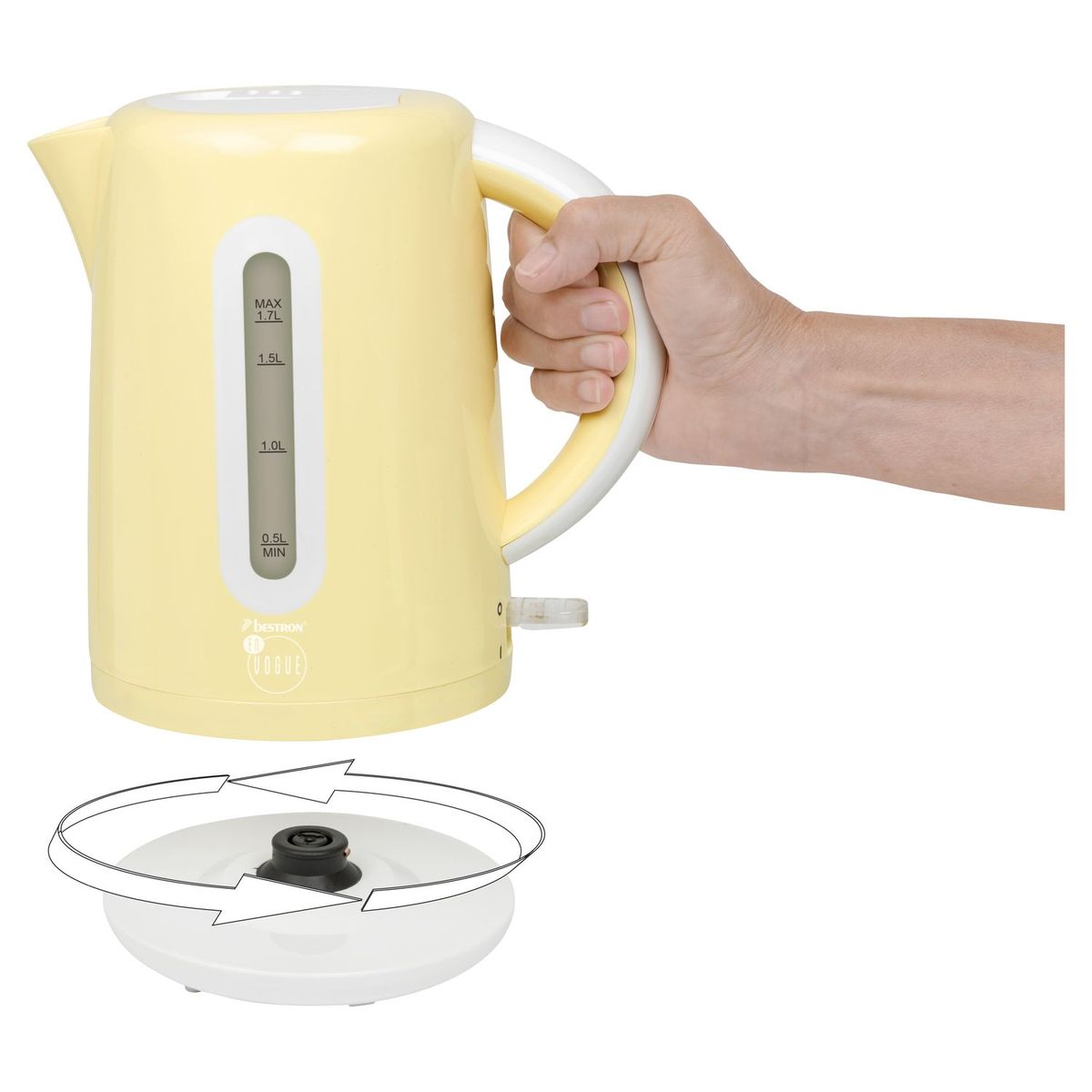 BESTRON Bouilloire électrique AWK300EVV En Vogue, Vanille