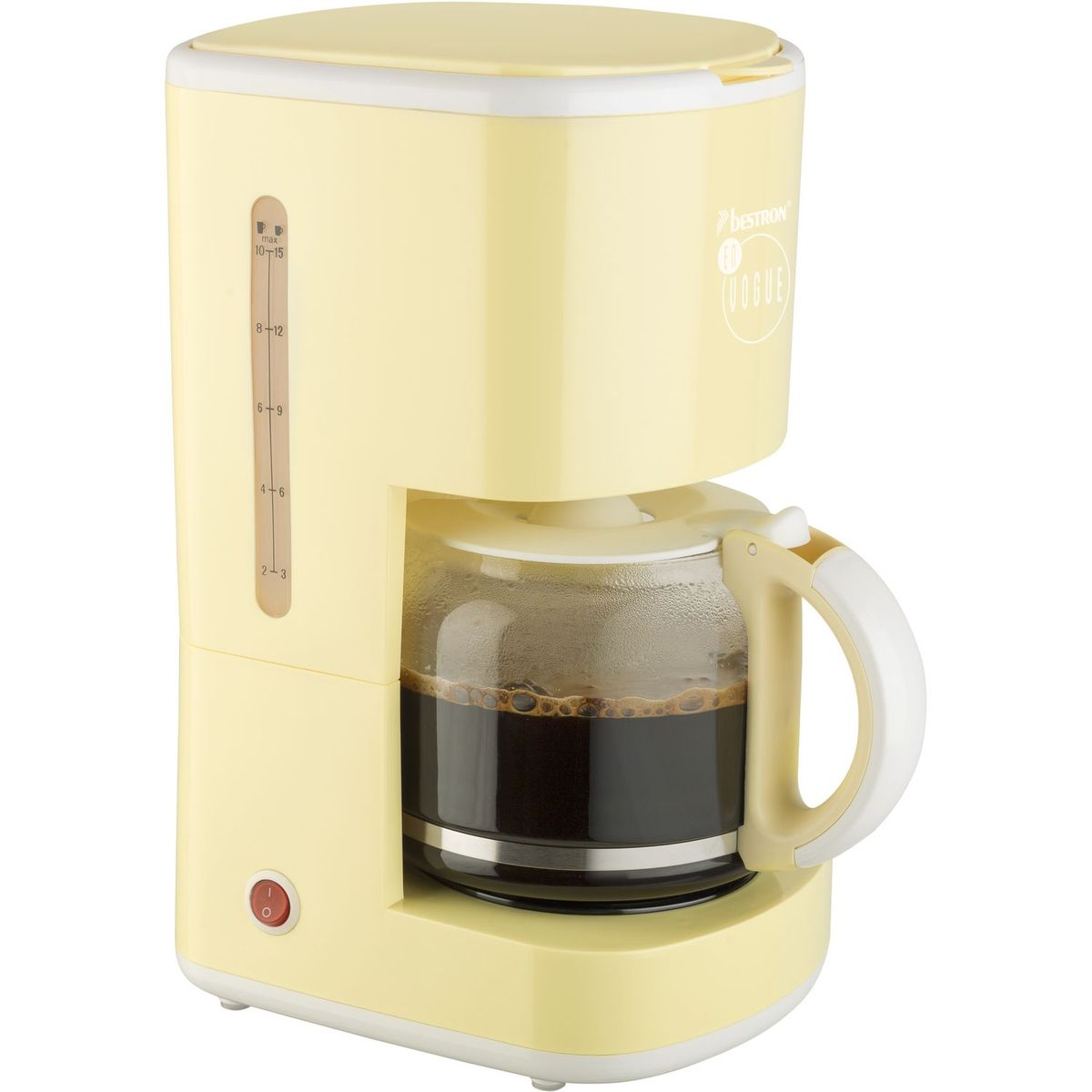 BESTRON Cafetière électrique ACM300EVV En vogue, Jaune