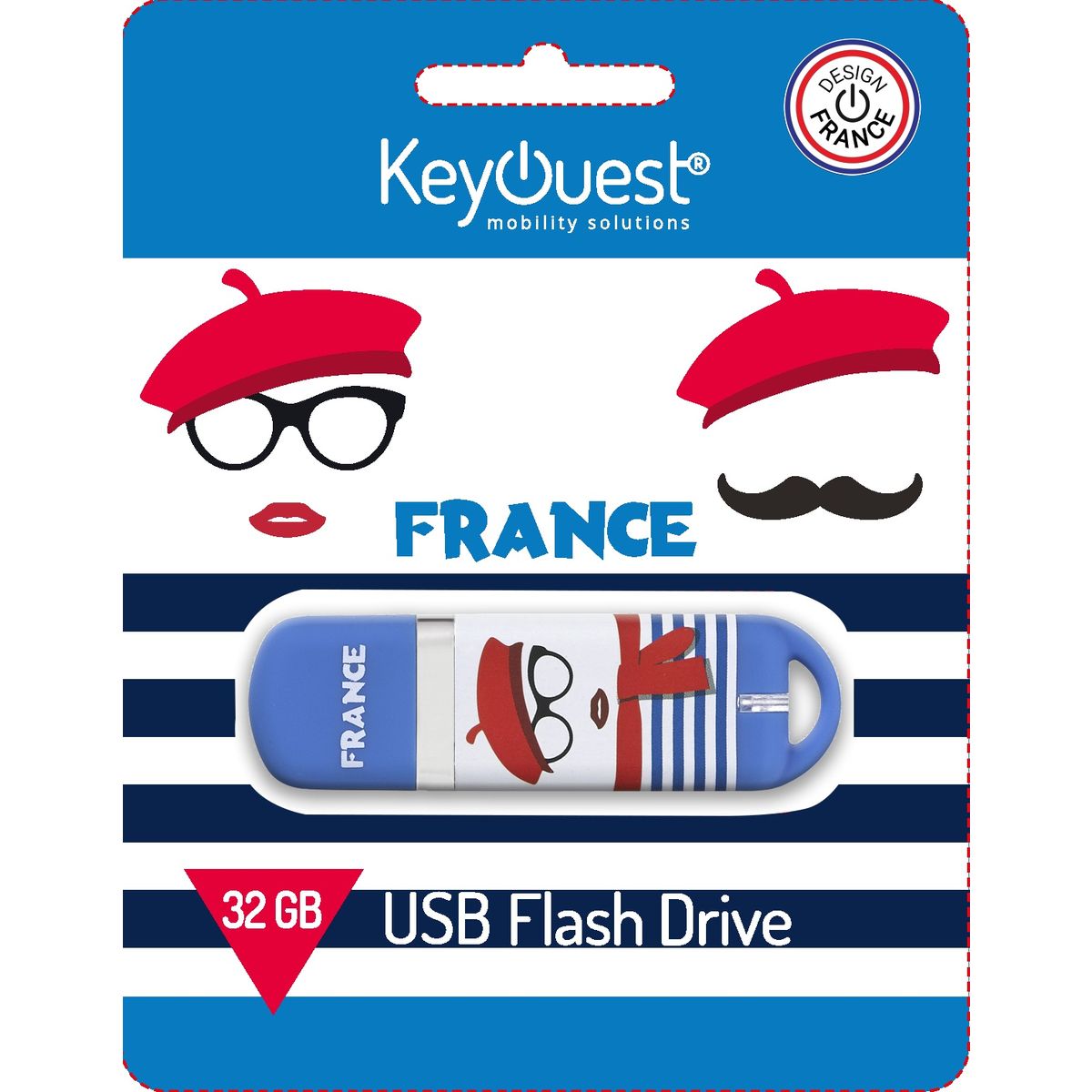 KEY OUEST Clé USB FRANCE PERSONNAGE - USB 2.0 - 32 Go