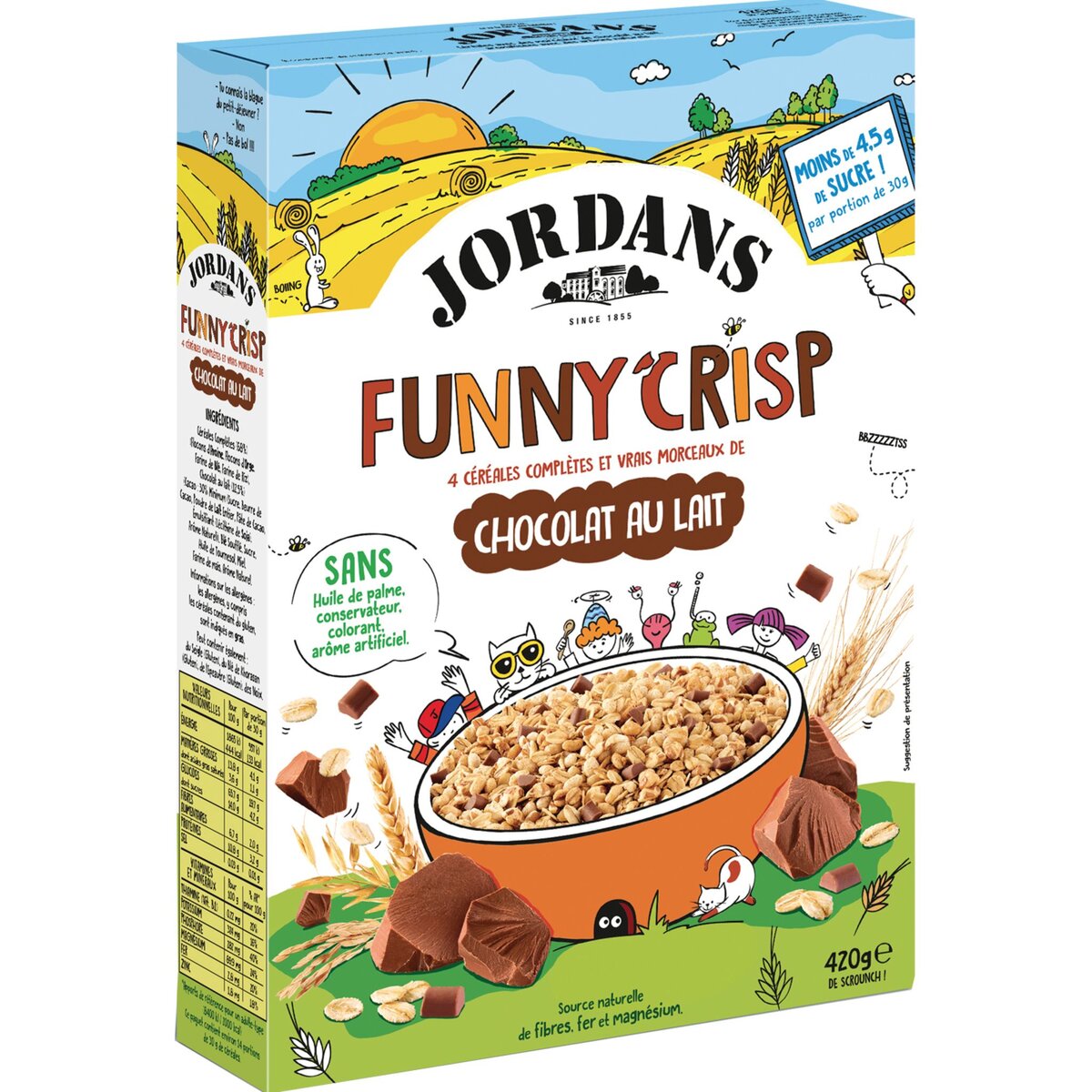 JORDAN'S Jordan's funny crisp chocolat 420g'