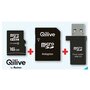 QILIVE Carte Micro SDHC - 16 Go - Classe 10 + Adaptateur SD + Lecteur de carte USB 2.0