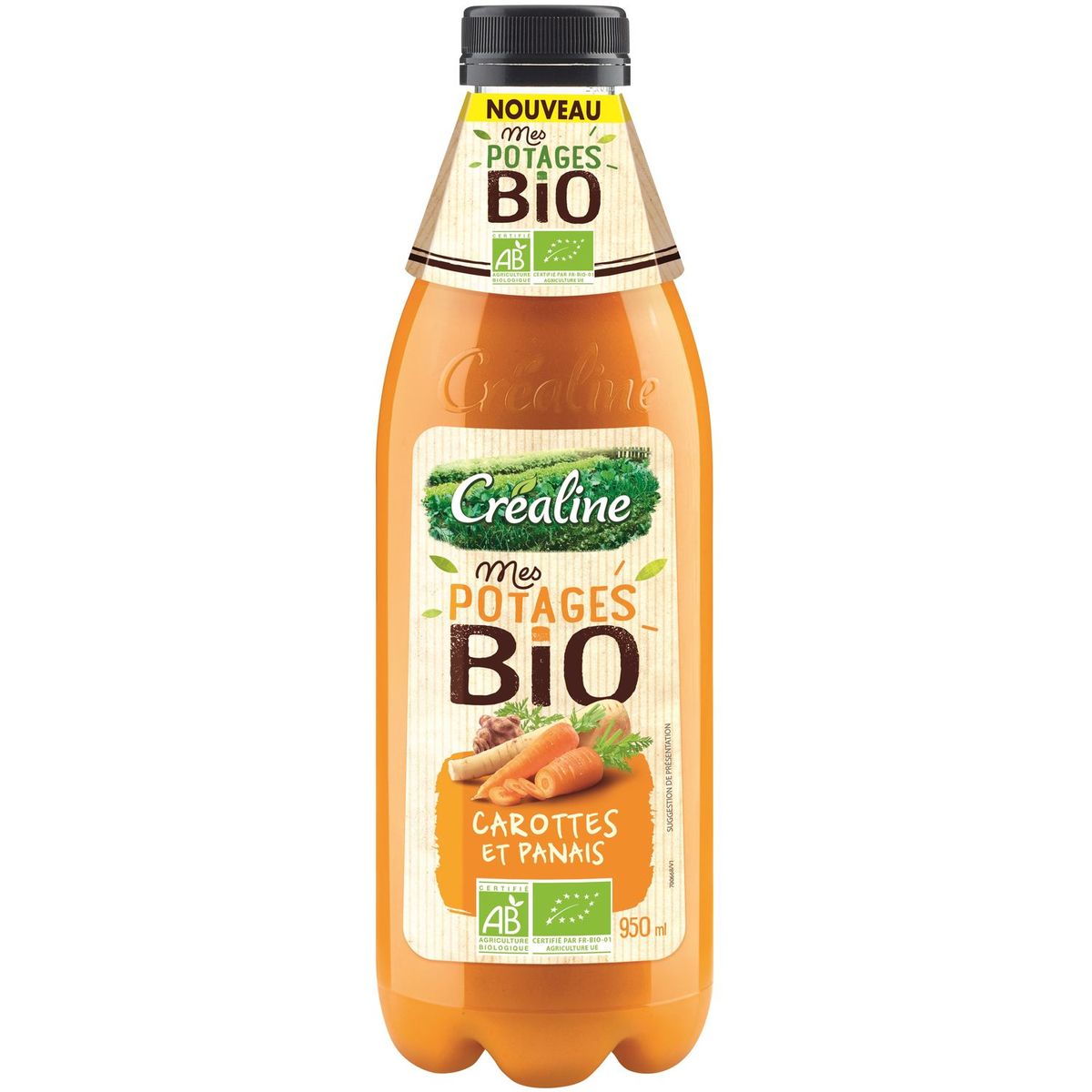 CREALINE Créaline potage carotte panais bio 950ml