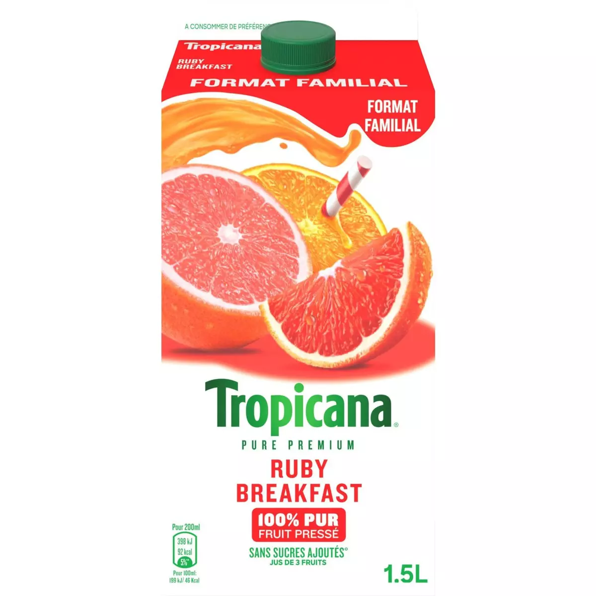 TROPICANA Tropicana pur jus ruby breakfast 1,5l format spécial