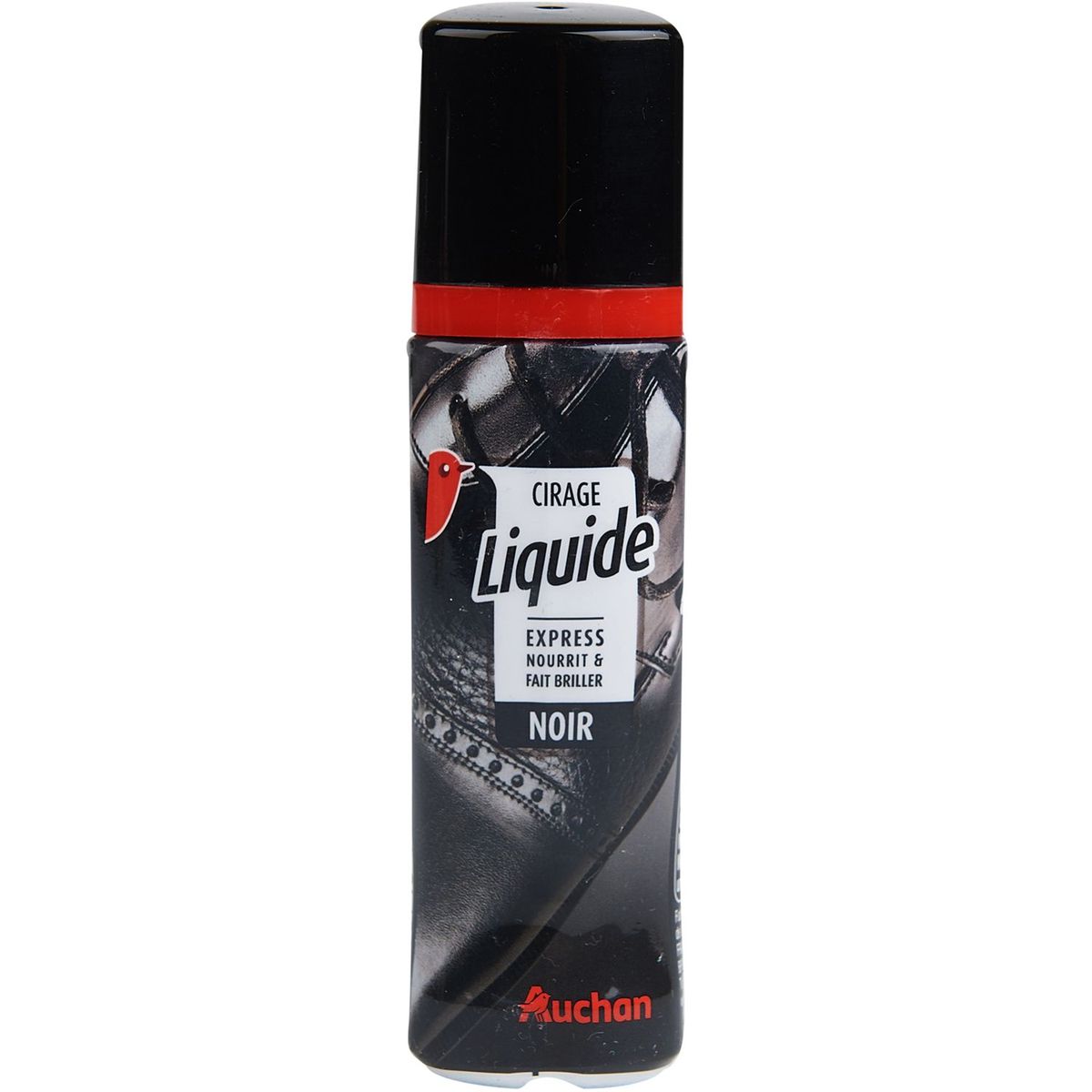 AUCHAN Cirage liquide noir 75ml