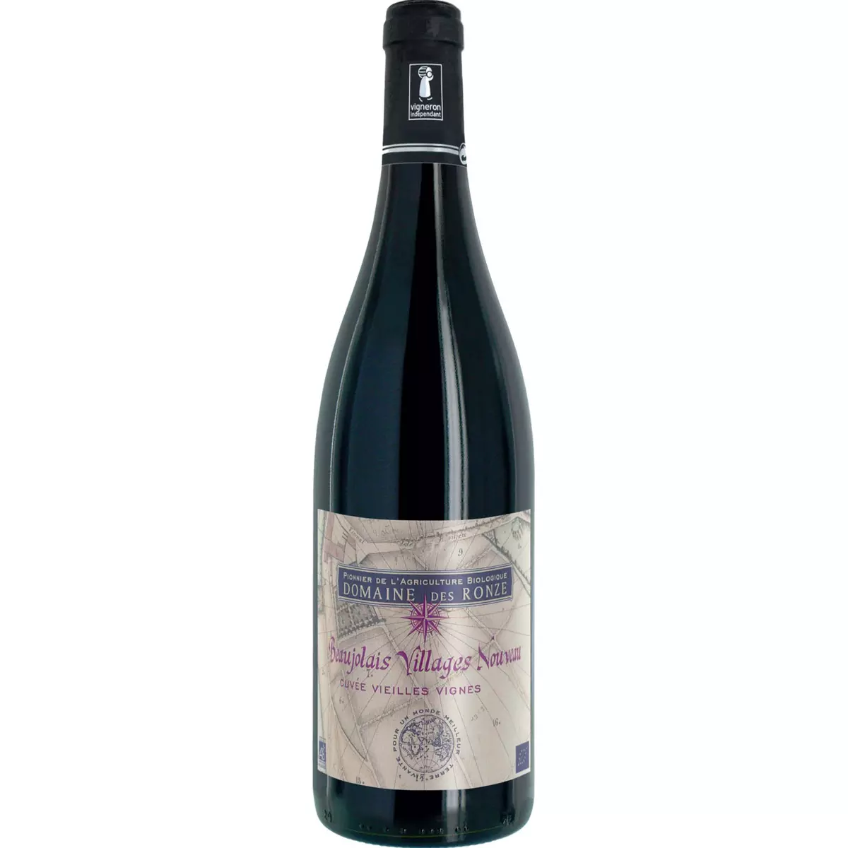 Vin rouge AOP Beaujolais-Villages-nouveau bio Domaine des Ronze 75cl