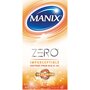 MANIX Zéro préservatifs imperceptibles texture perlée 12 préservatifs