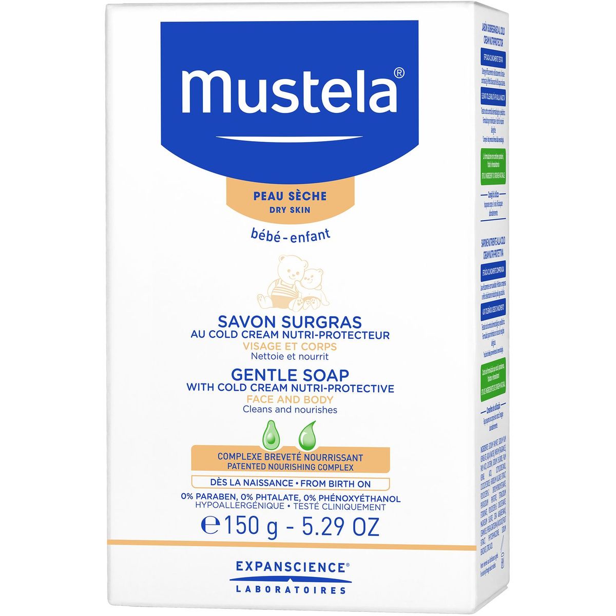 MUSTELA Savon surgras au cold cream bébé, enfant 150 g