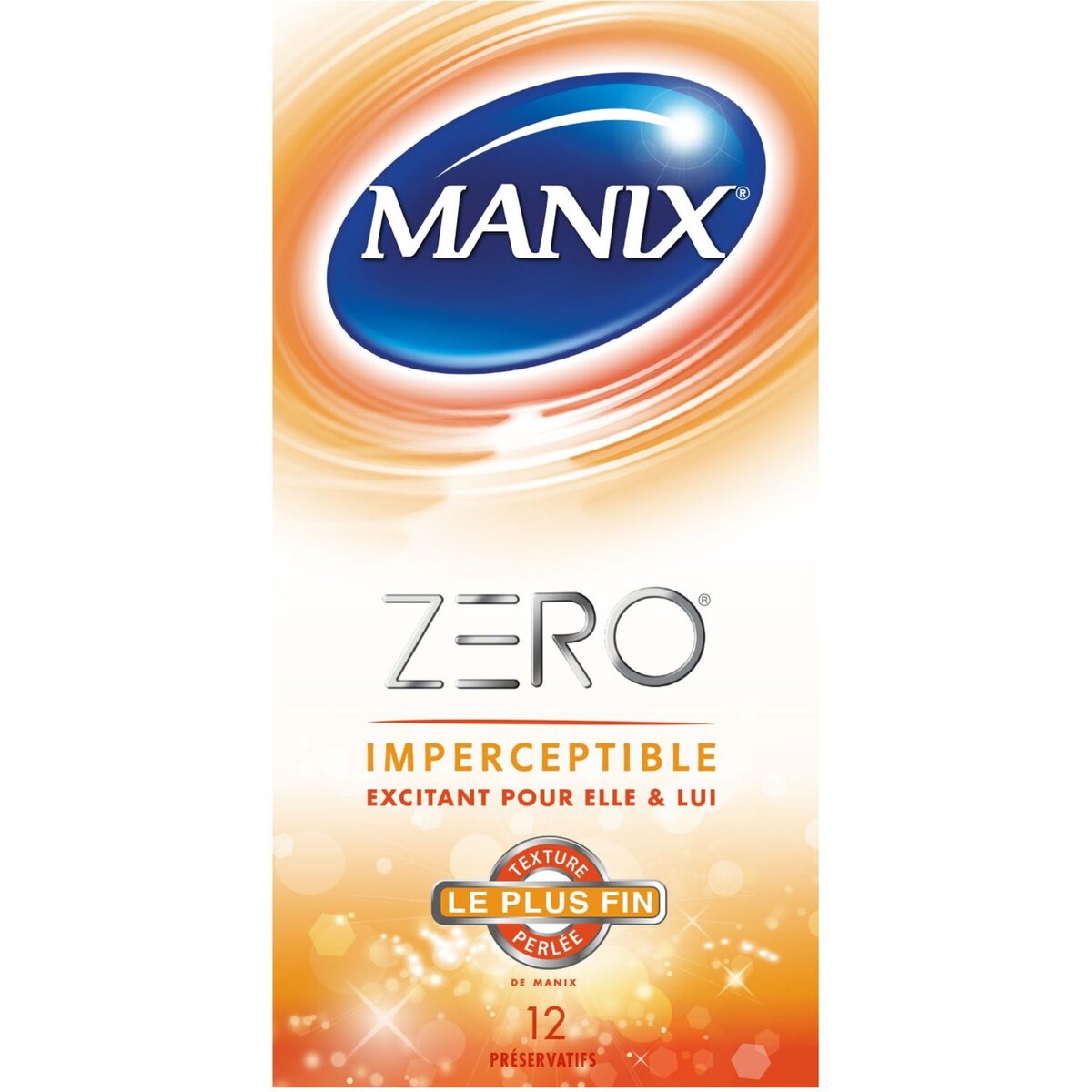 MANIX Zéro préservatifs imperceptibles texture perlée 12 préservatifs