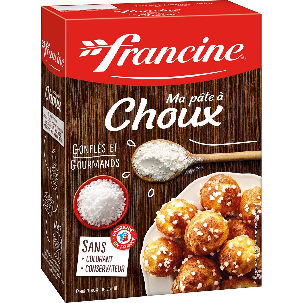 FRANCINE Ma pâte à choux préparation pour choux 2x20 choux environ 300g