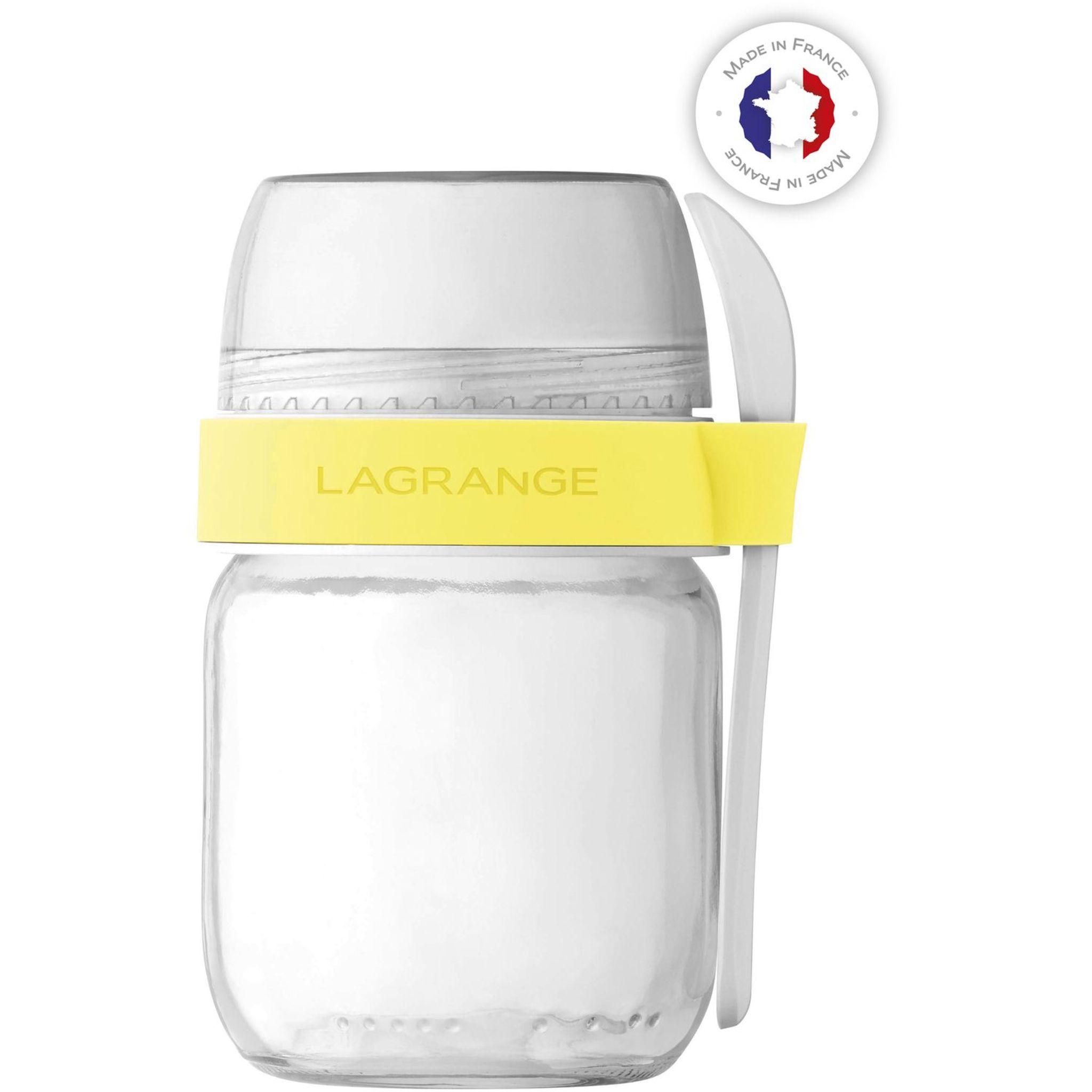 Voir la diapositive 3 : LAGRANGE Lot de 2 Pots compartimentés pour yaourts Citron et Céleste - 440401