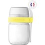 Voir la diapositive 3 : LAGRANGE Lot de 2 Pots compartimentés pour yaourts Citron et Céleste - 440401
