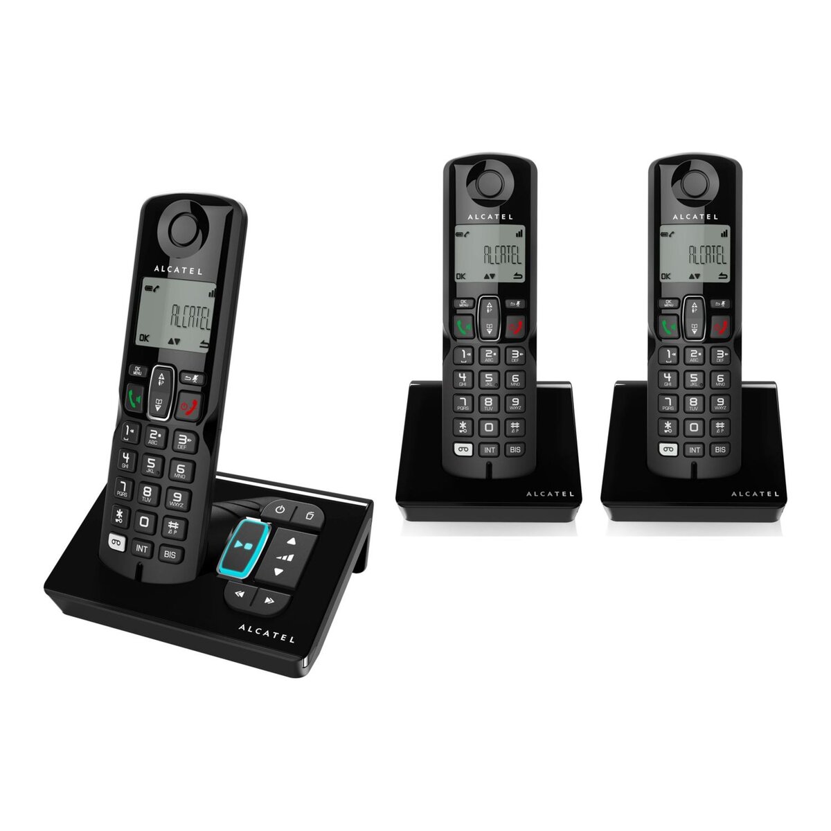 ALCATEL Téléphone fixe  S250 VOICE TRIO Noir - Répondeur - DECT