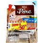 AUCHAN Auchan rôti de porc sel réduit 2x4tranches 50%/2ème 320g