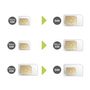 Voir la diapositive 4 : MOXIE Adaptateur pour carte SIM -  Micro SIM - Nano SIM - Epingle d'éjection tiroir
