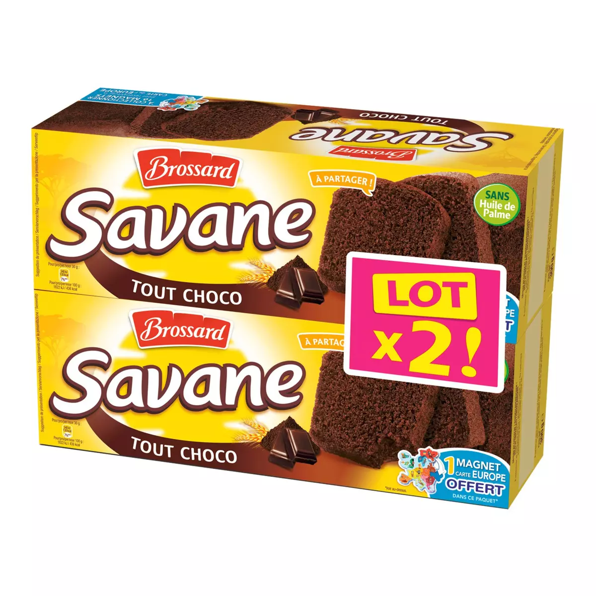 SAVANE Tout chocolat sans huile de palme à partager Lot de 2 2x300g