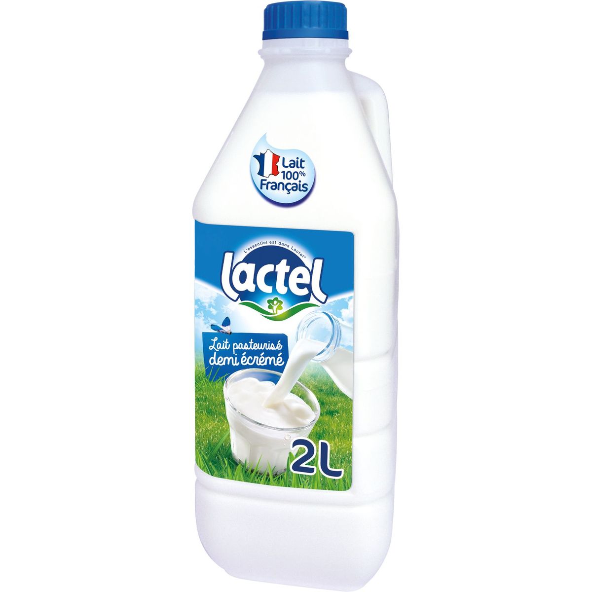 LACTEL Lait pasteurisé demi-écrémé 2l