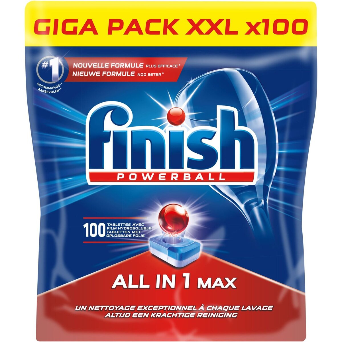 FINISH Finish tout en 1 mega pack dose powerball x100