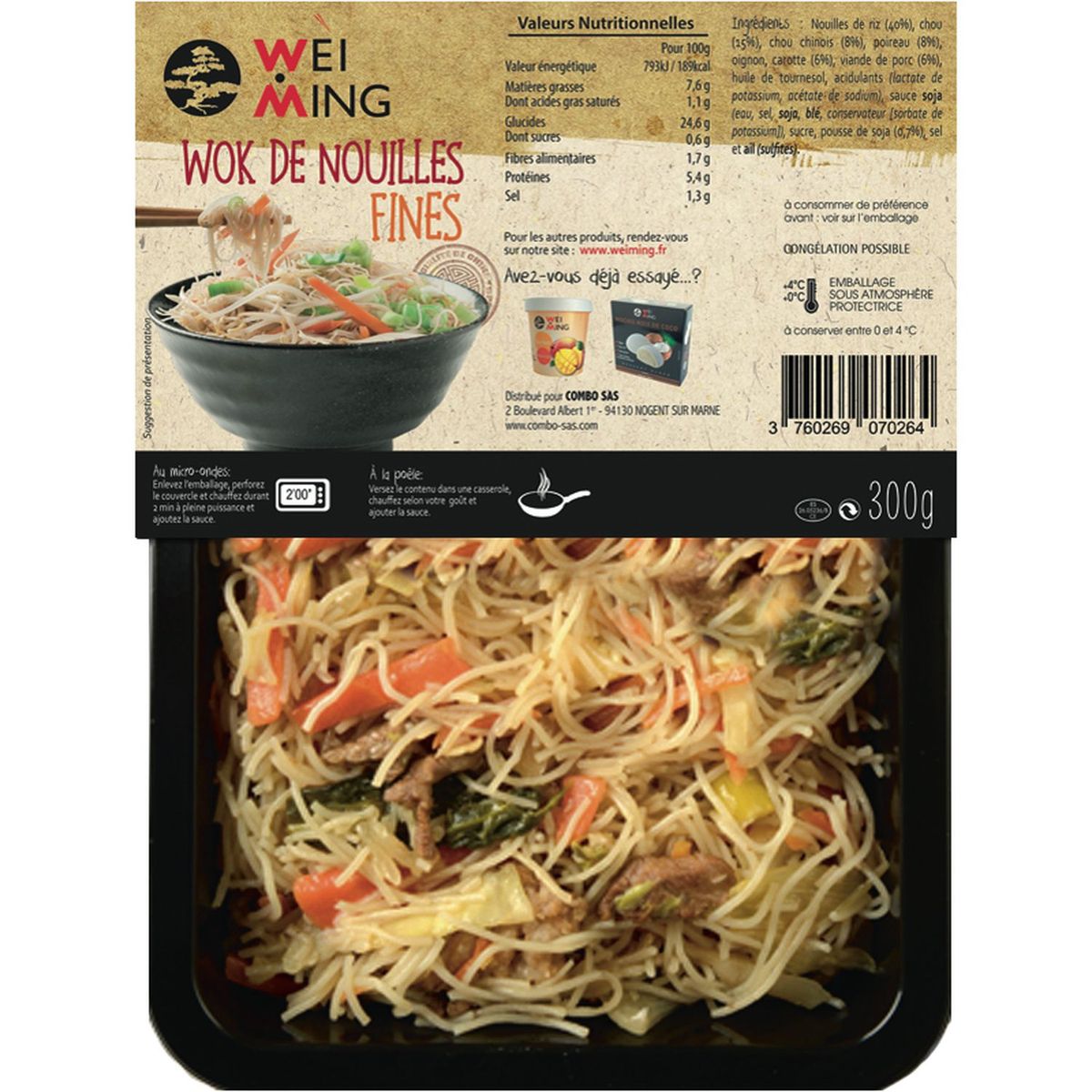 WEI MING Wok de nouilles fines 300g