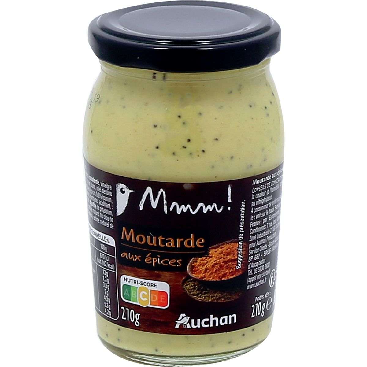 AUCHAN MMM! Moutarde aux épices 210g