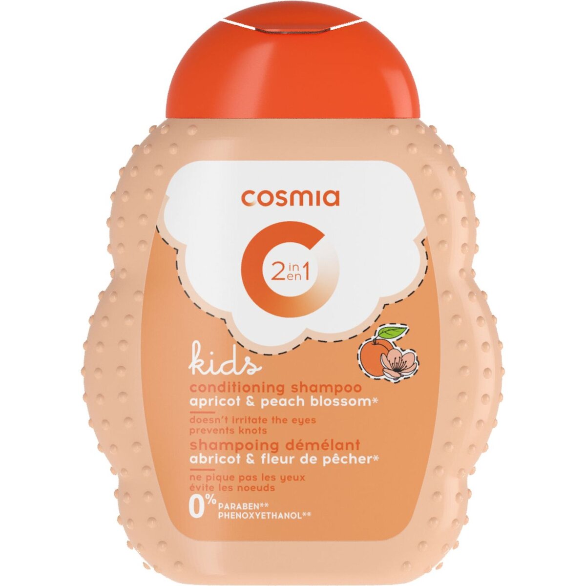 COSMIA Kids shampoing démêlant enfants abricot & fleur de pêcher 250ml