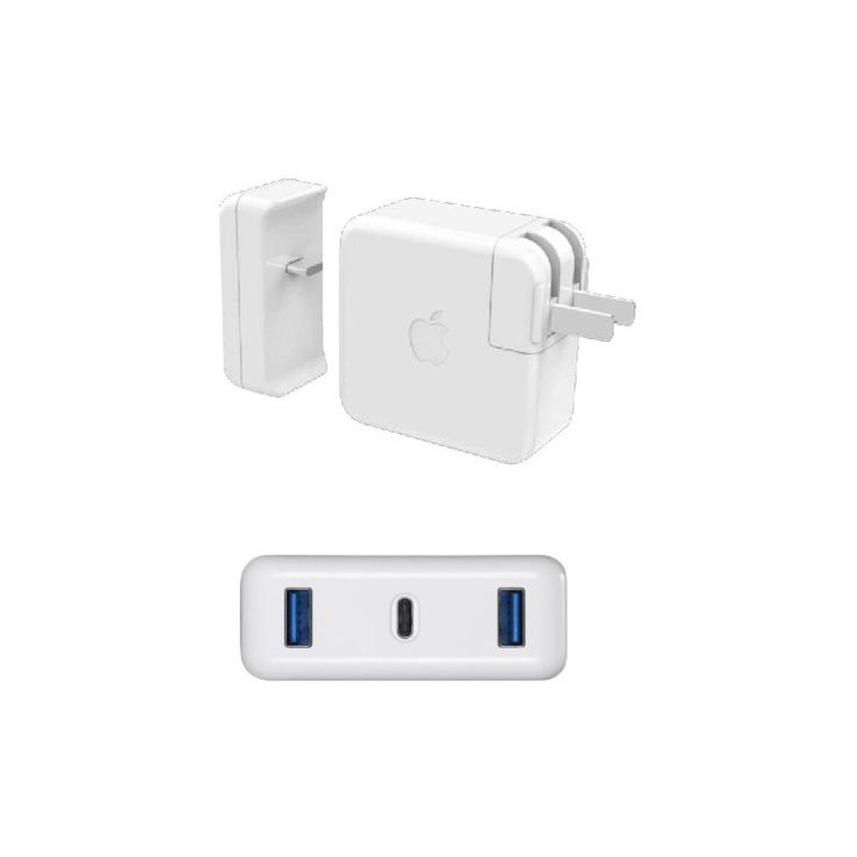 XTREMEMAC Adaptateur - Pour chargeur MacBook Pro - 1 x USB Type-C + 2 x USB - Mâle/Femelle - Blanc