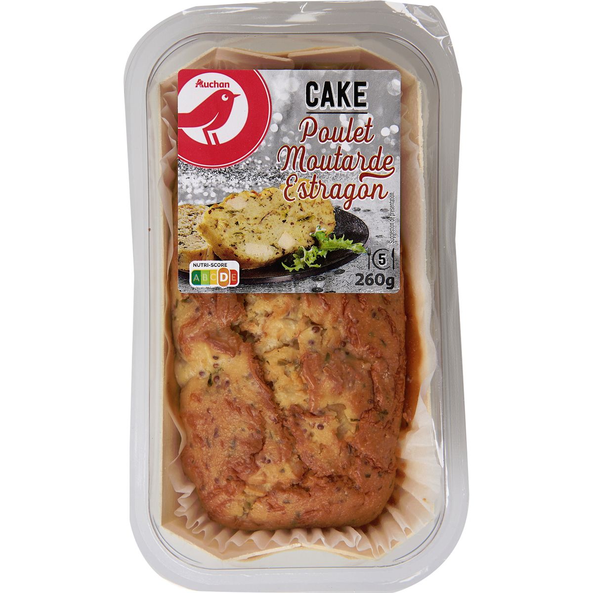 AUCHAN Auchan cake poulet moutarde 260g