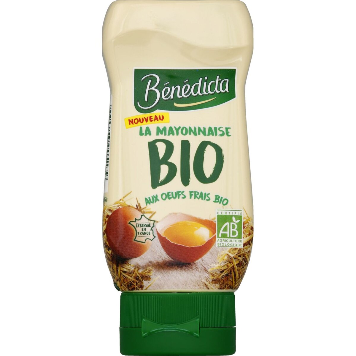 BENEDICTA Mayonnaise bio aux œufs frais bio en squeeze fabriqué en France 235g