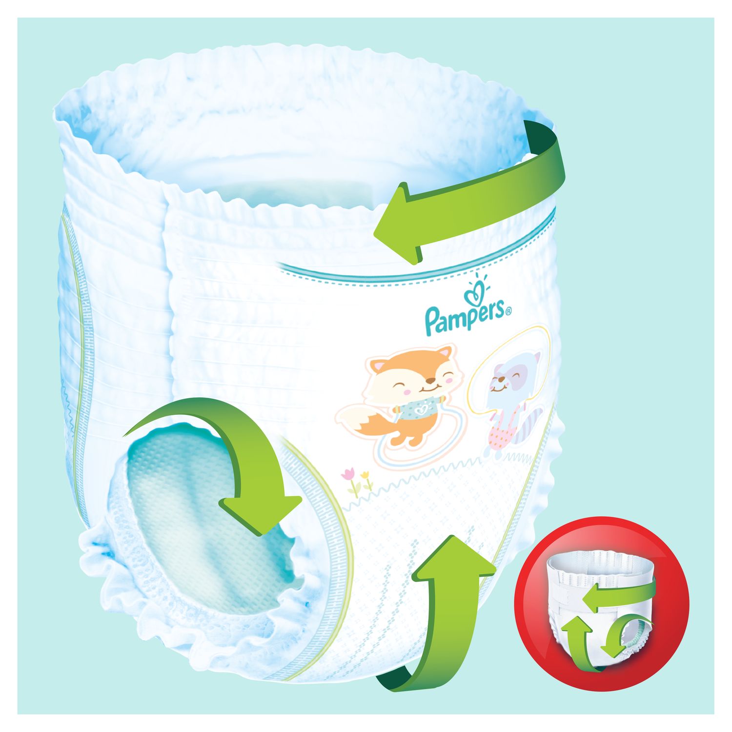 Voir la diapositive 2 : PAMPERS Baby-dry pants couches-culottes taille 3 (6-11kg) 104 couches