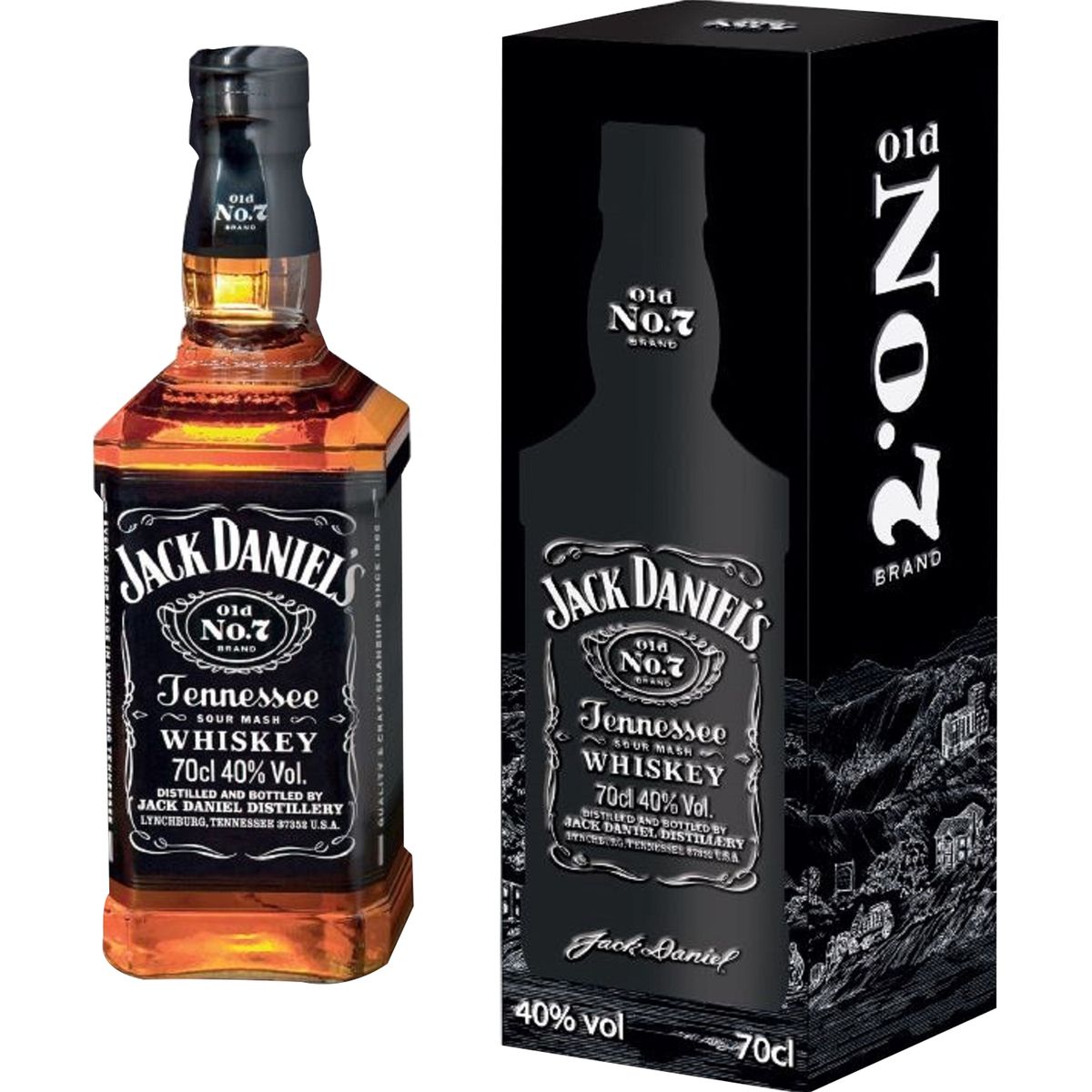 JACK DANIEL'S Jack Daniel's coffret old n°7 -70cl