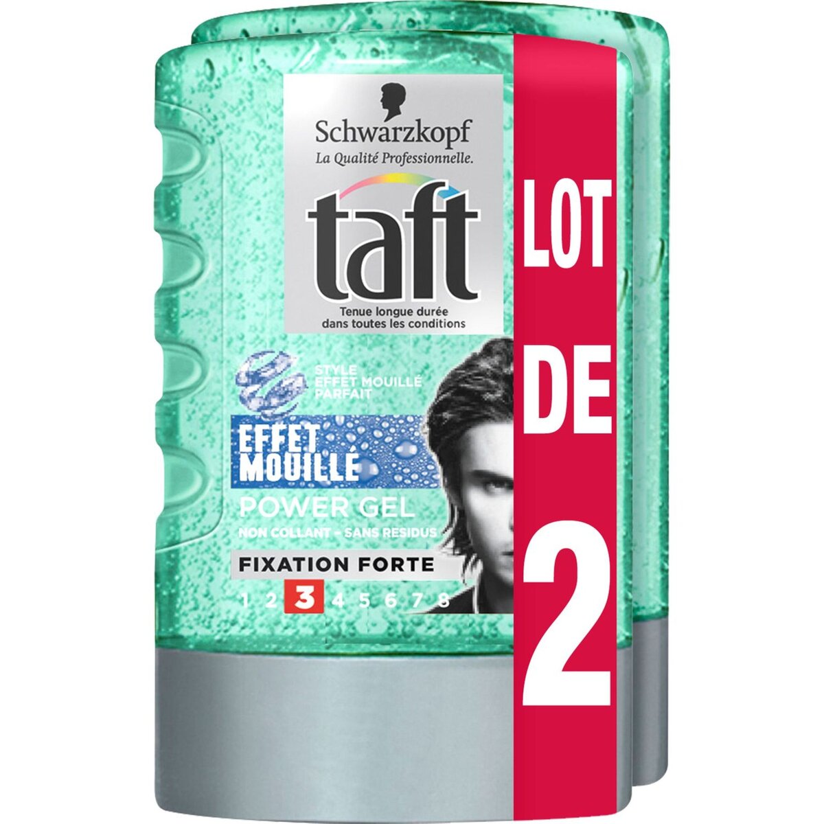 TAFT Taft power gel effet mouillé 2x300ml