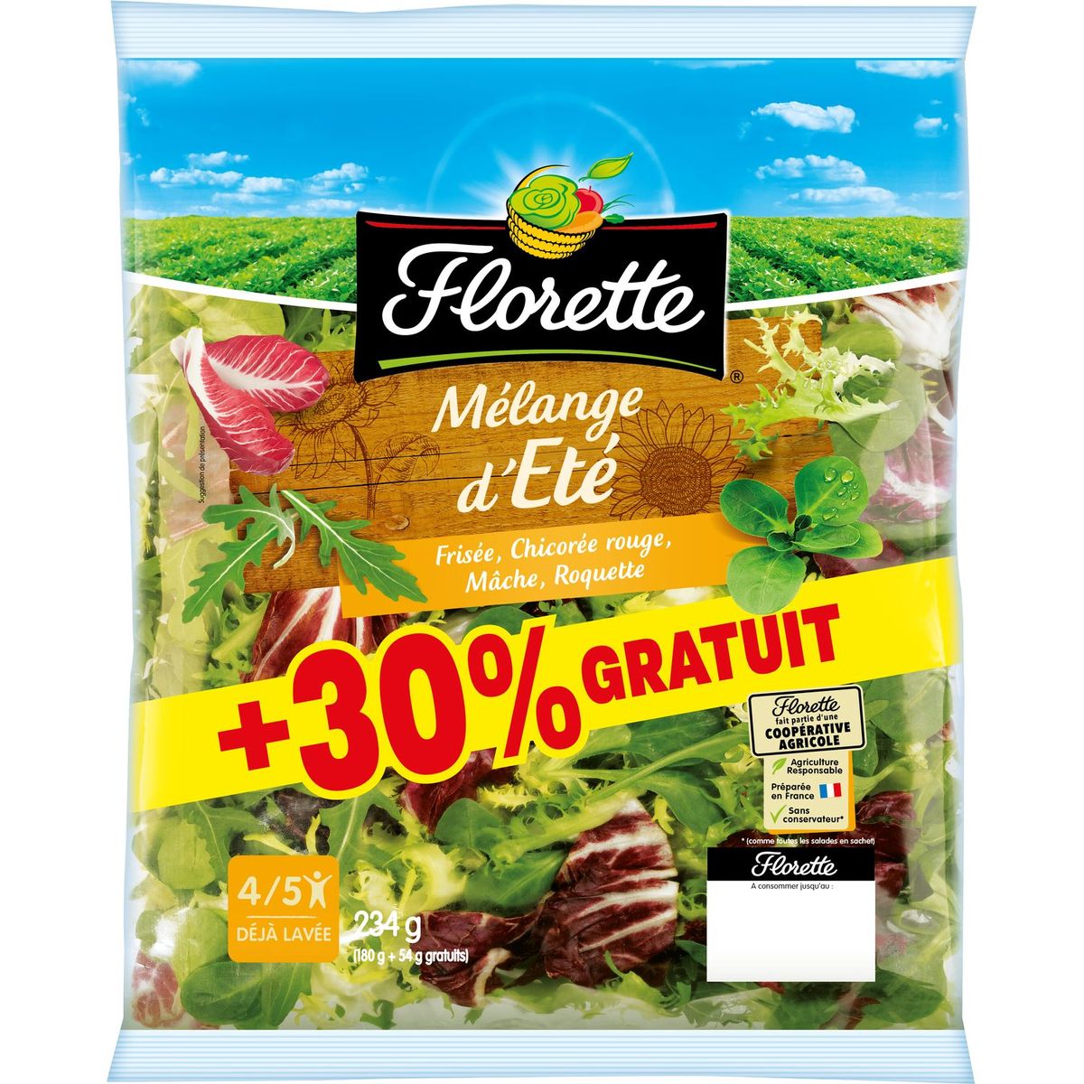 FLORETTE Florette salade mélange de saison 180g +30%offert