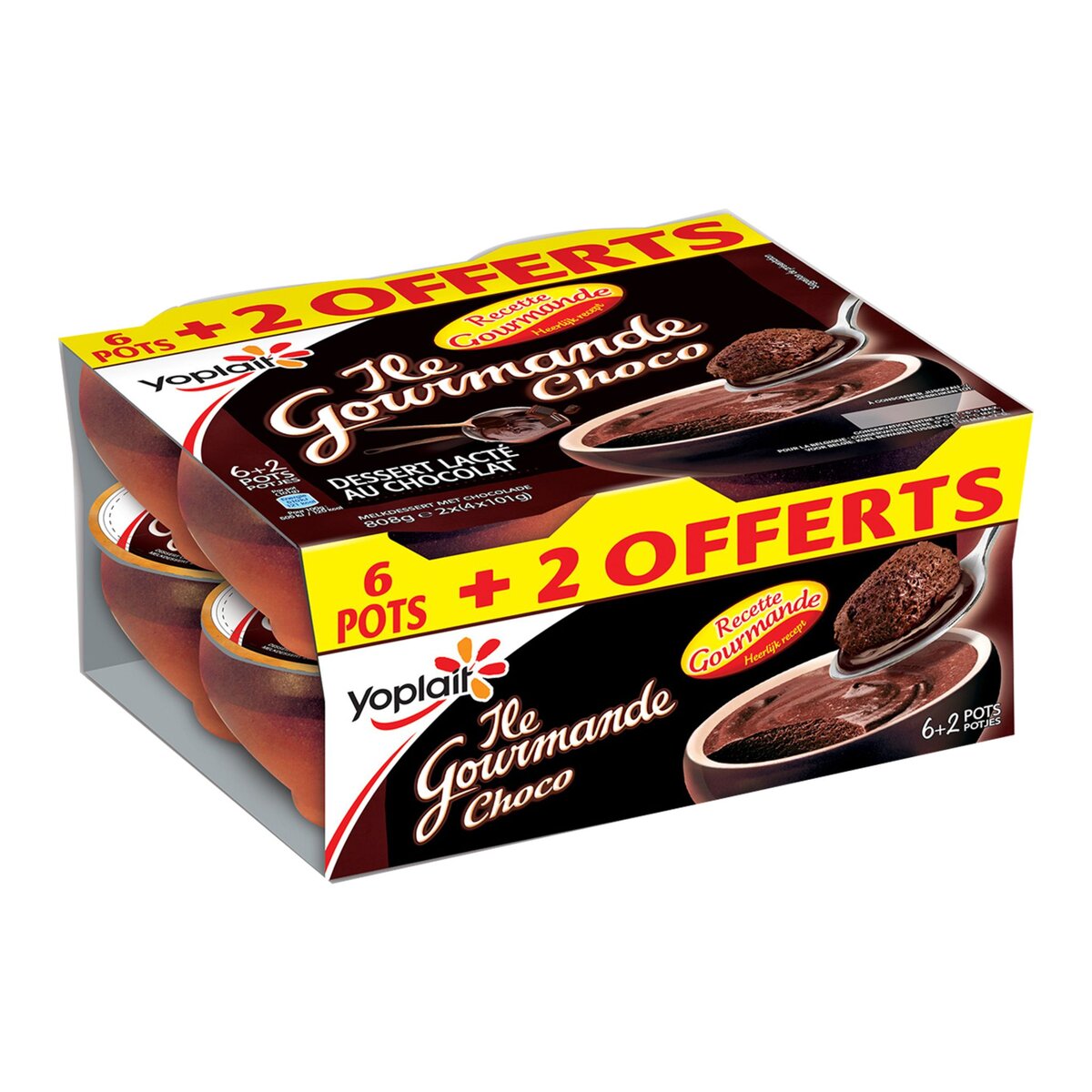 YOPLAIT Ile gourmande chocolat 6+2 offerts