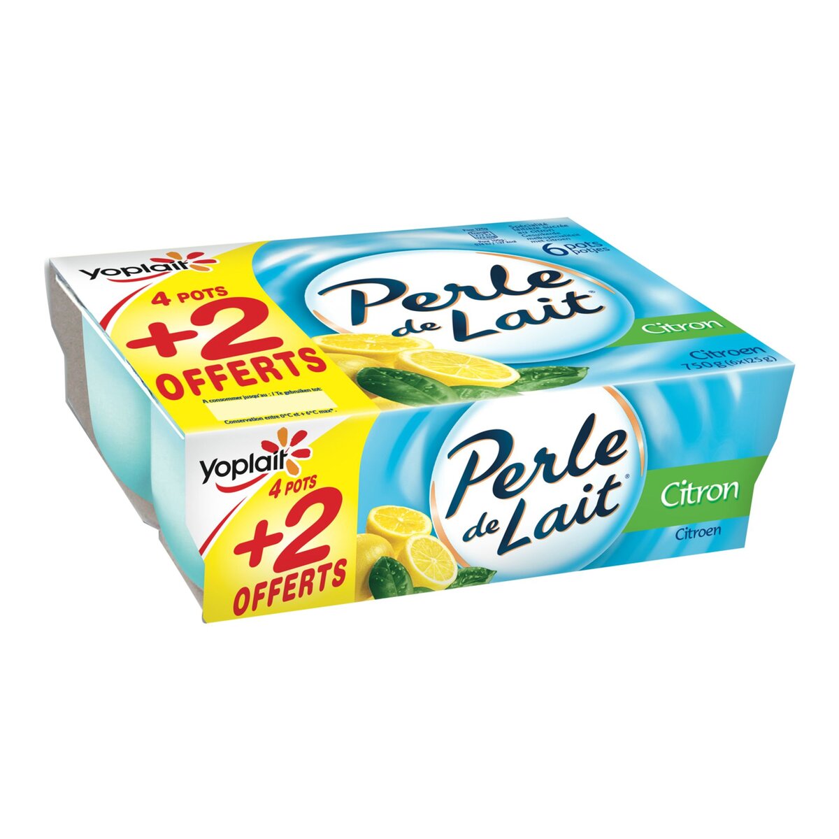 PERLE DE LAIT Perle de Lait citron 4x125g +2offerts