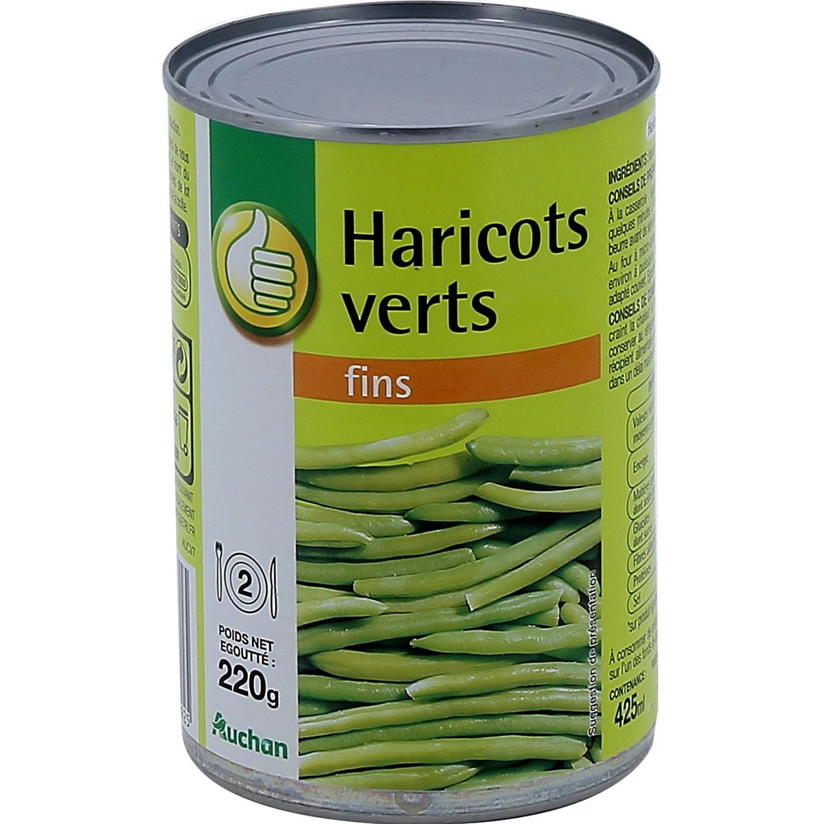 POUCE Pouce haricots verts fins 220g