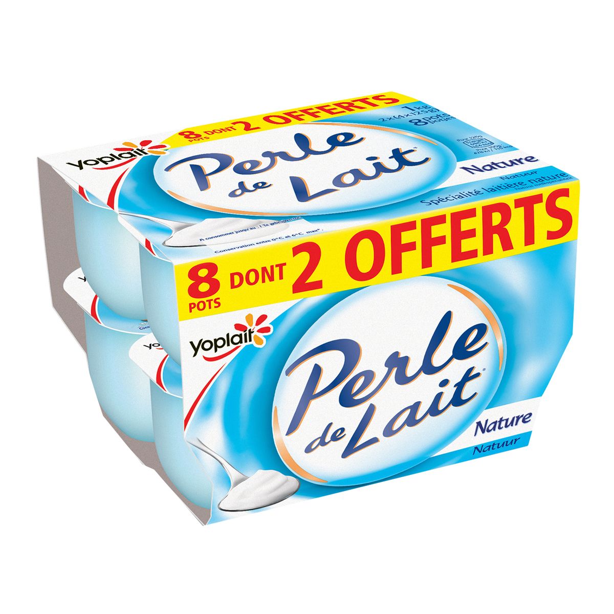 PERLE DE LAIT Perle de Lait nature 8x125g dont 2offerts