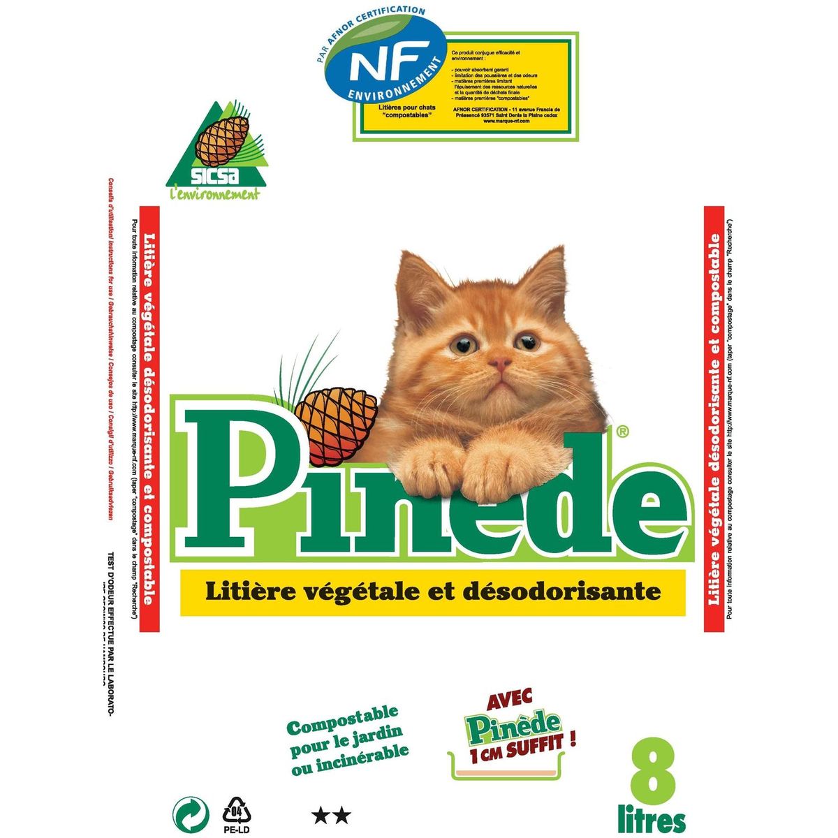 SICSA Sicsa Pinède litière 8l