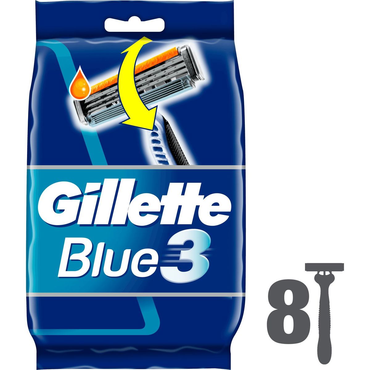 GILLETTE Gillette rasoir jetable blue x8