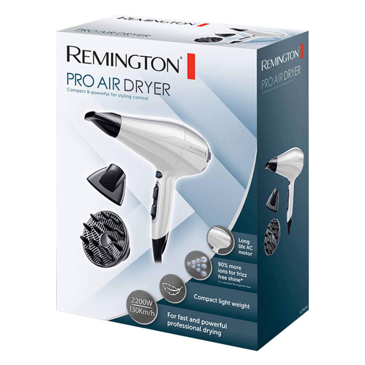 REMINGTON Sèche cheveux AC5913W Pro-Air AC Compact - Blanc/noir