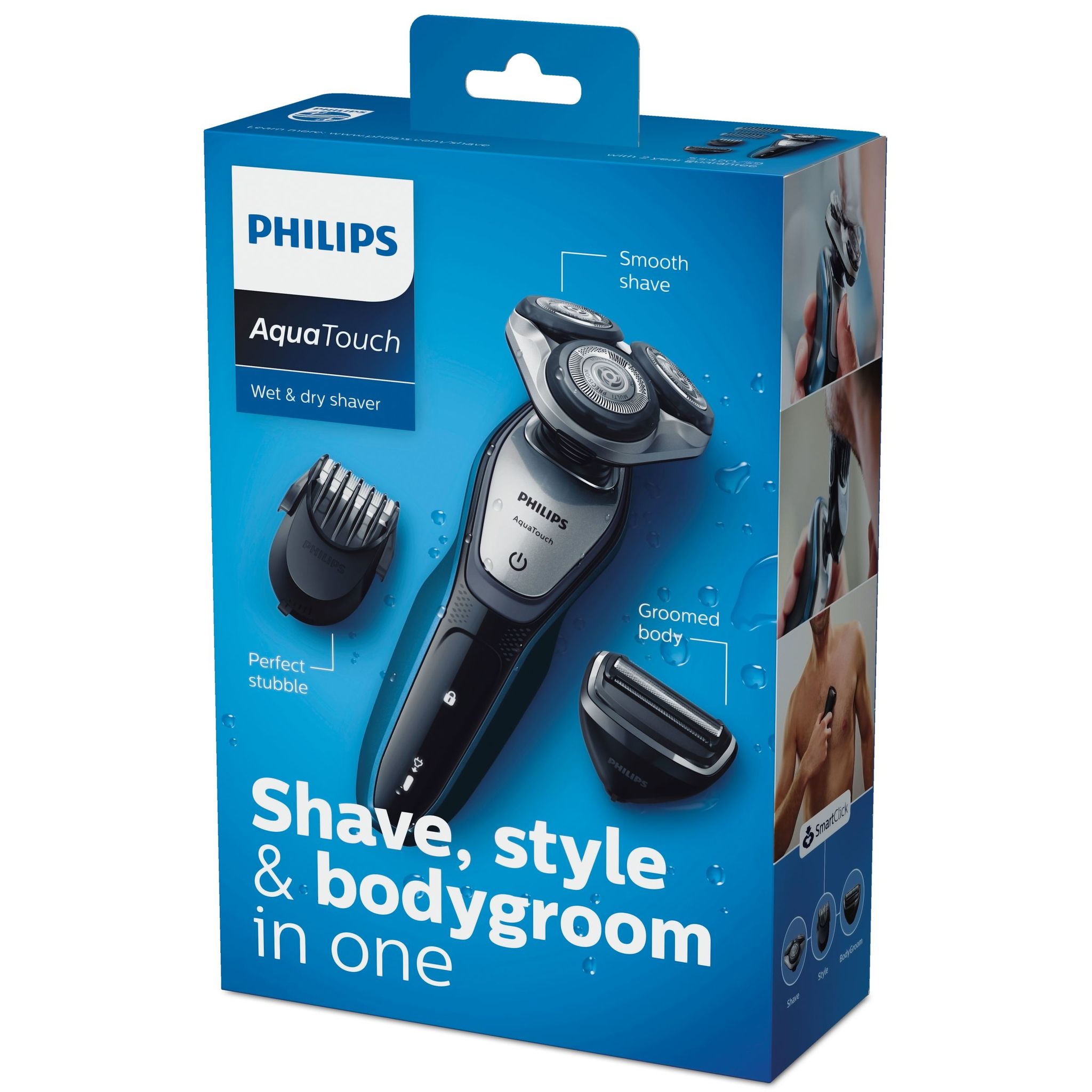 Voir la diapositive 2 : PHILIPS Rasoir à têtes AquaTouch S5420/59