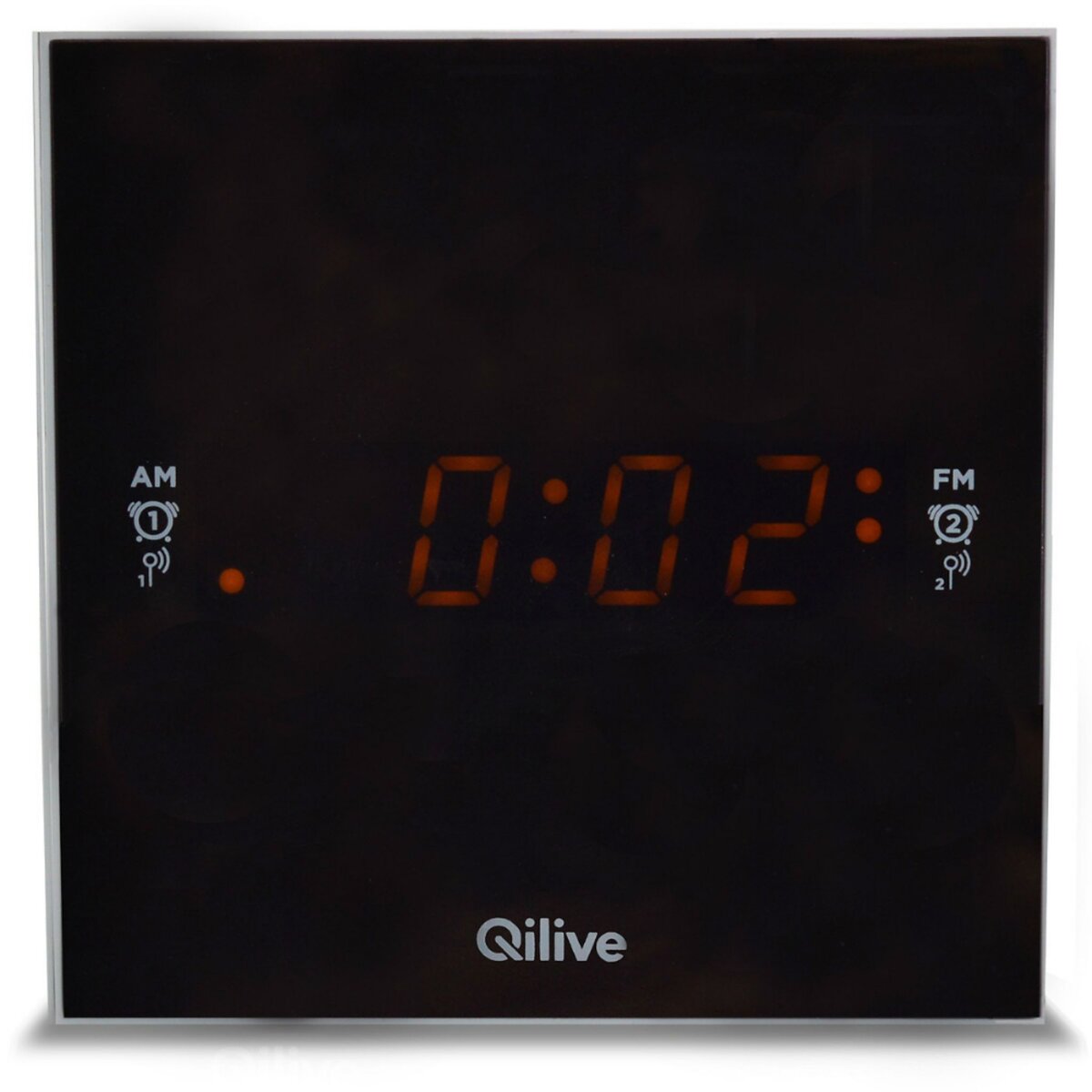 QILIVE Radio réveil Blanc Cubic Clock Q.1389 pas cher Auchan.fr