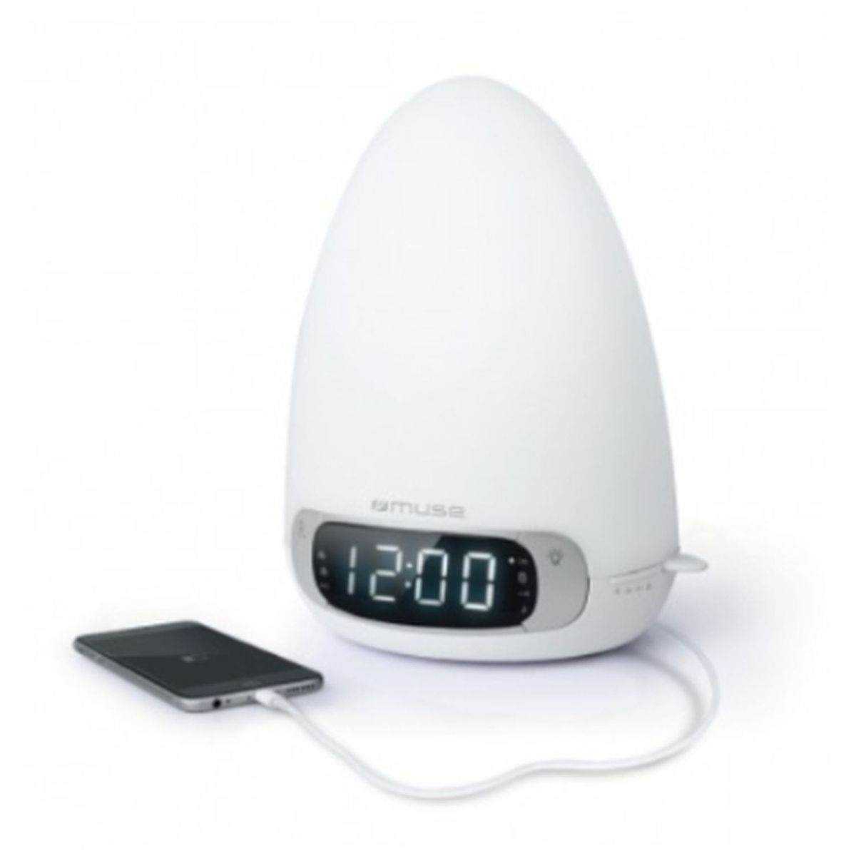 MUSE Radio réveil lumière Bluetooth - Blanc - ML-35 BT