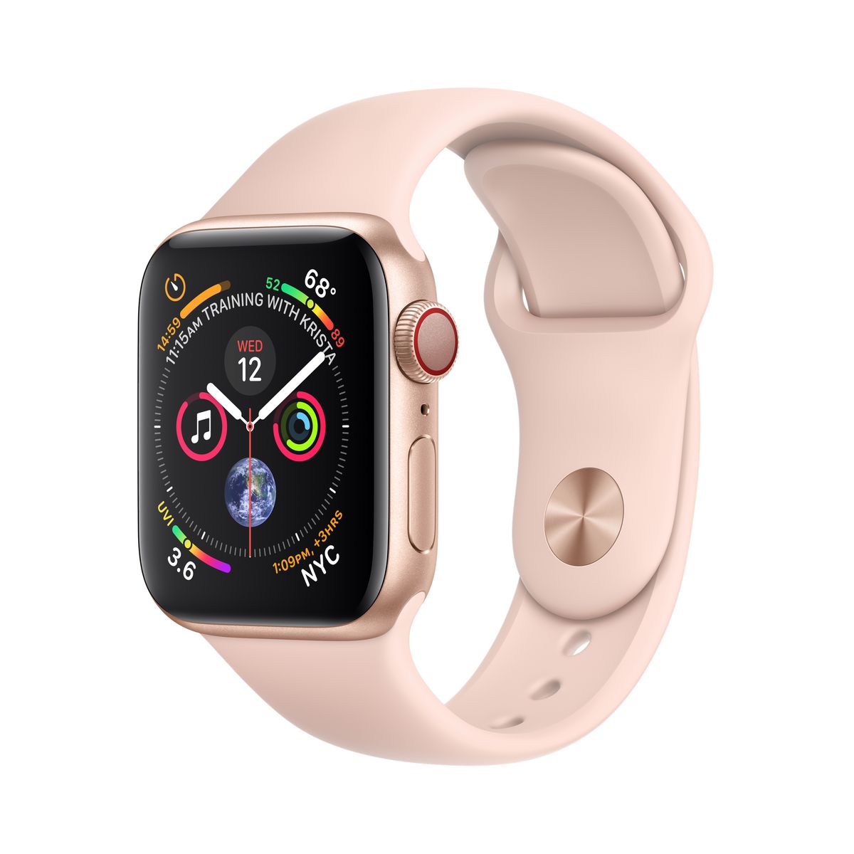 APPLE Montre connectée - Watch Series 4 - GPS + Cellular - Etanche - Or et Rose - Ecran 40mm