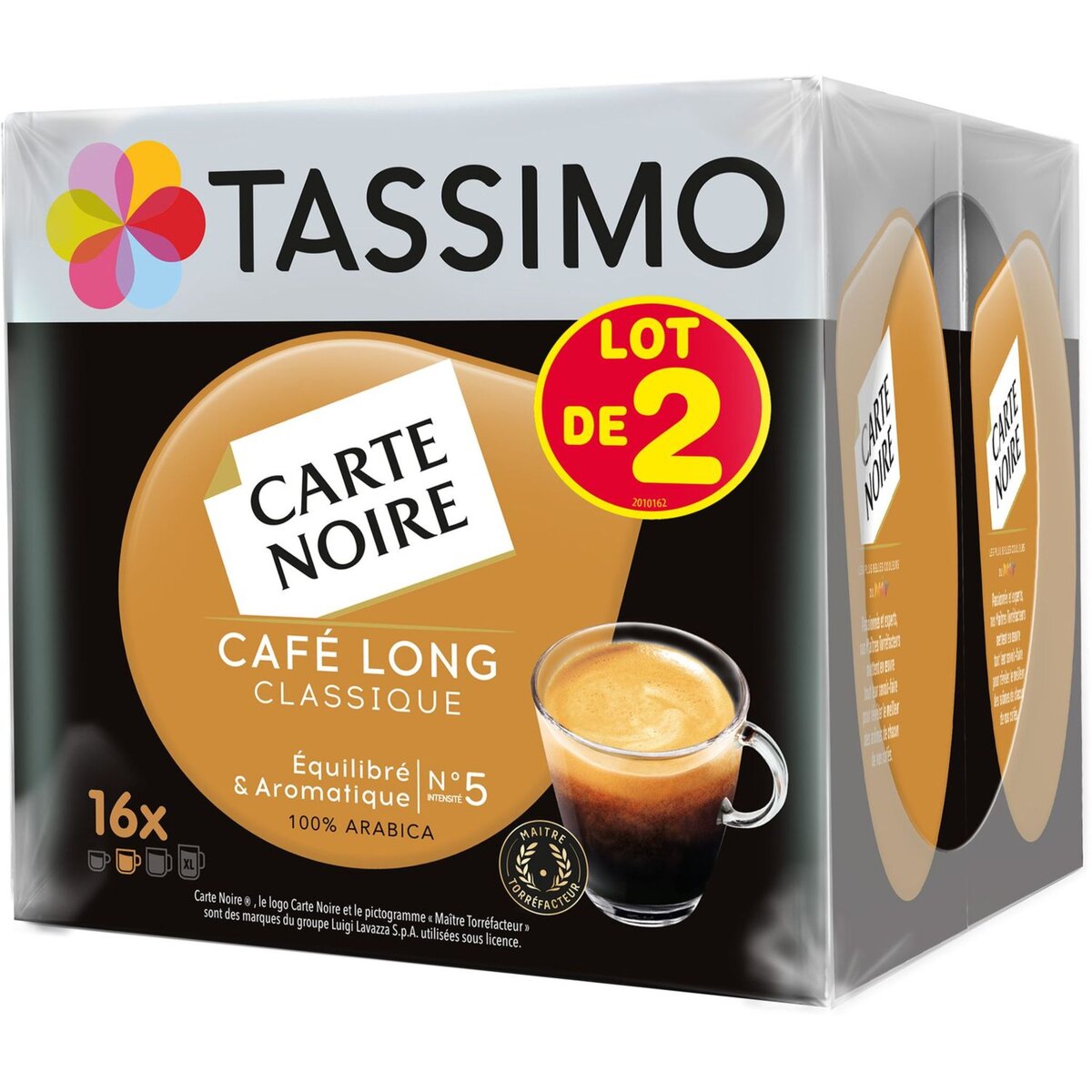 TASSIMO Tassimo Carte Noire café long 2x16dosettes 208g pas cher 