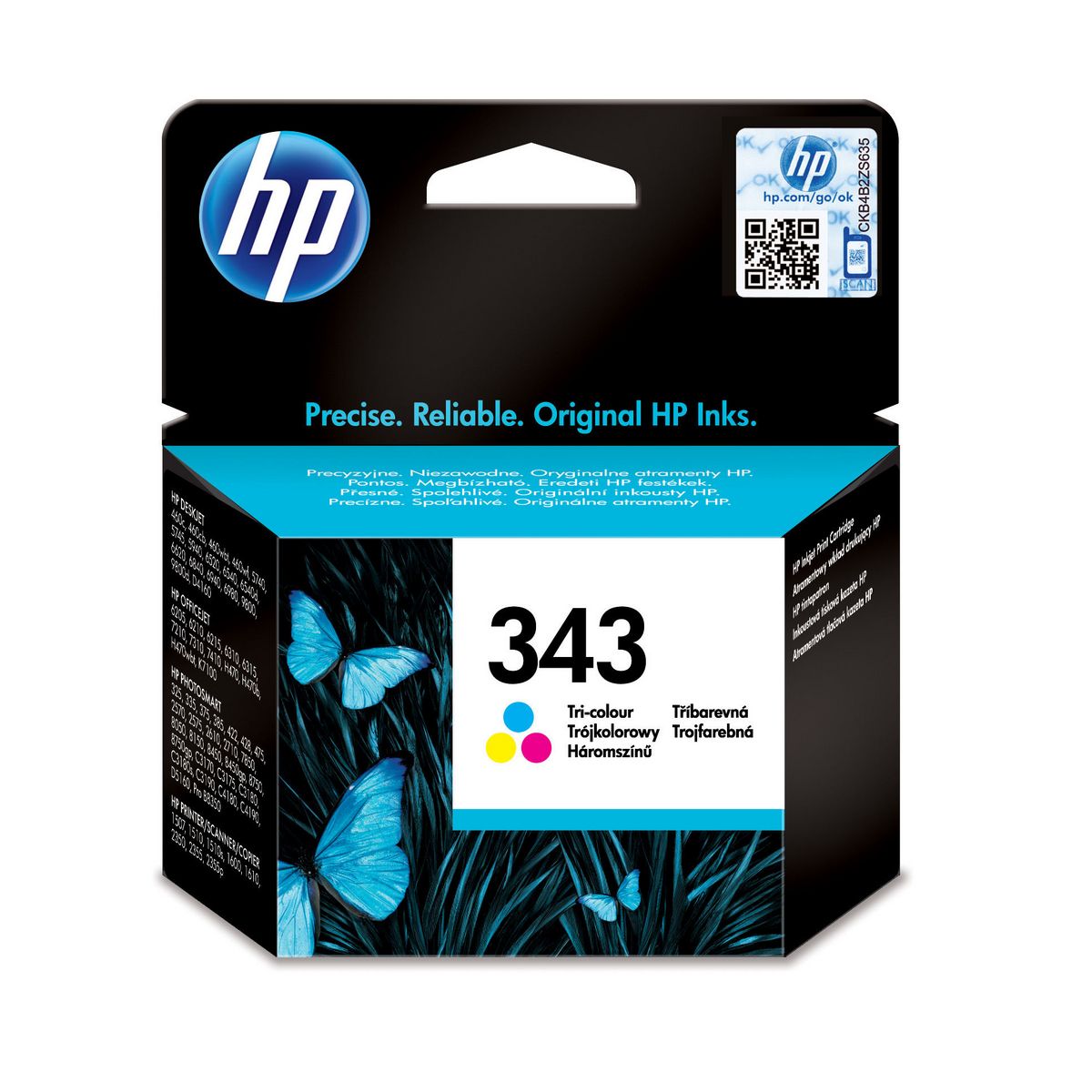 HP Cartouche d'Encre HP 343 Trois Couleurs Authentique (C8766EE)