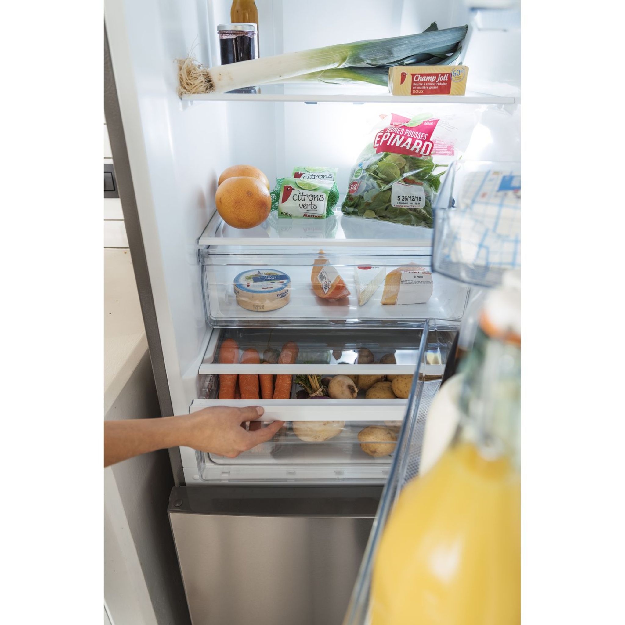 Voir la diapositive 6 : QILIVE Réfrigérateur combiné 133124, 302 L, Froid ventilé No Frost