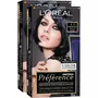 L'OREAL Préférence coloration permanente 1.1 pure black noir glacé intense 2x4 produits 2 kits