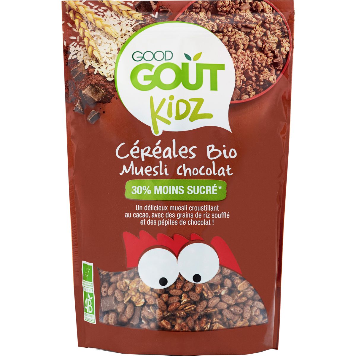 Good Goût bio kidz céréales muesli chocolat 300g