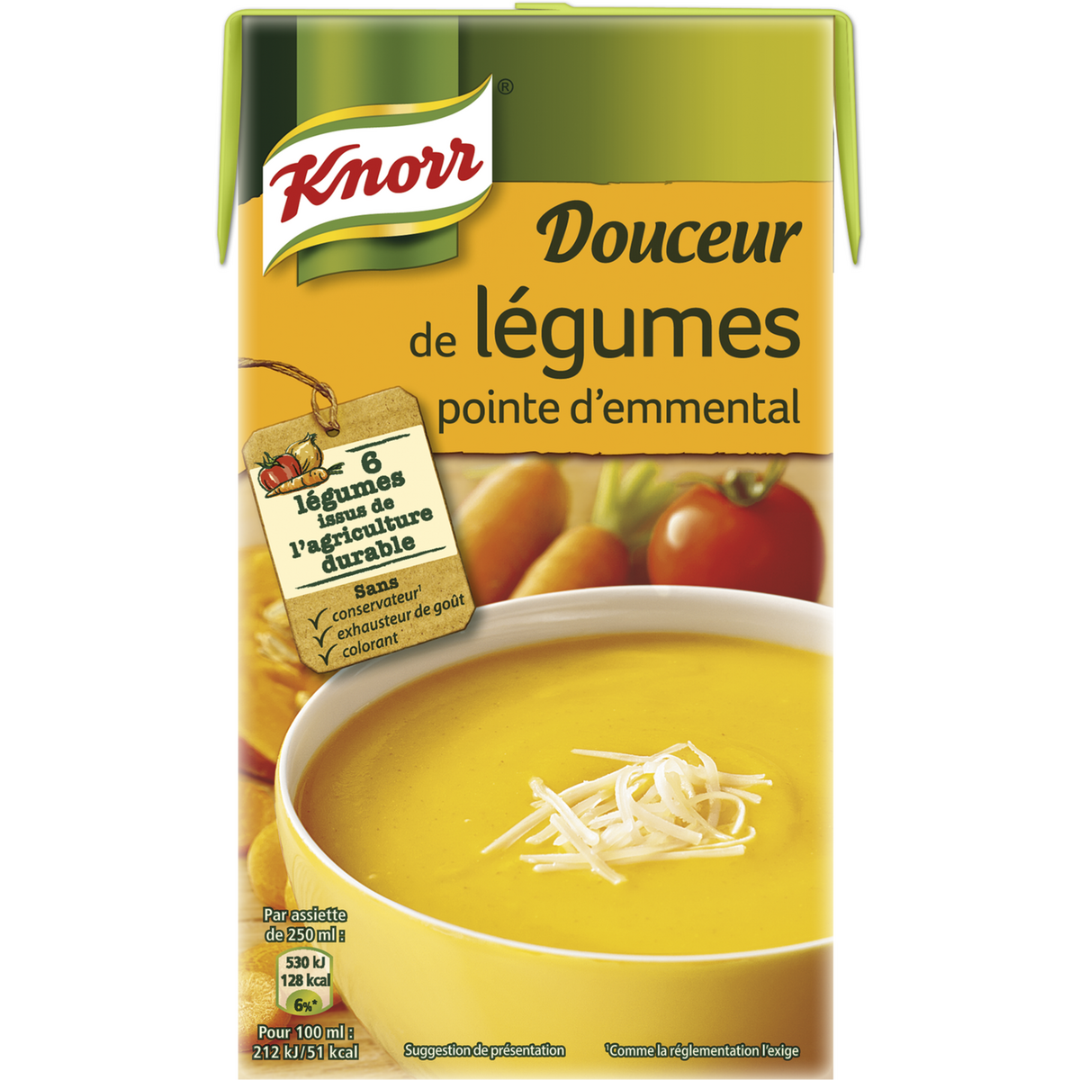 KNORR Knorr soupe liquide de légumes et emmental 1l