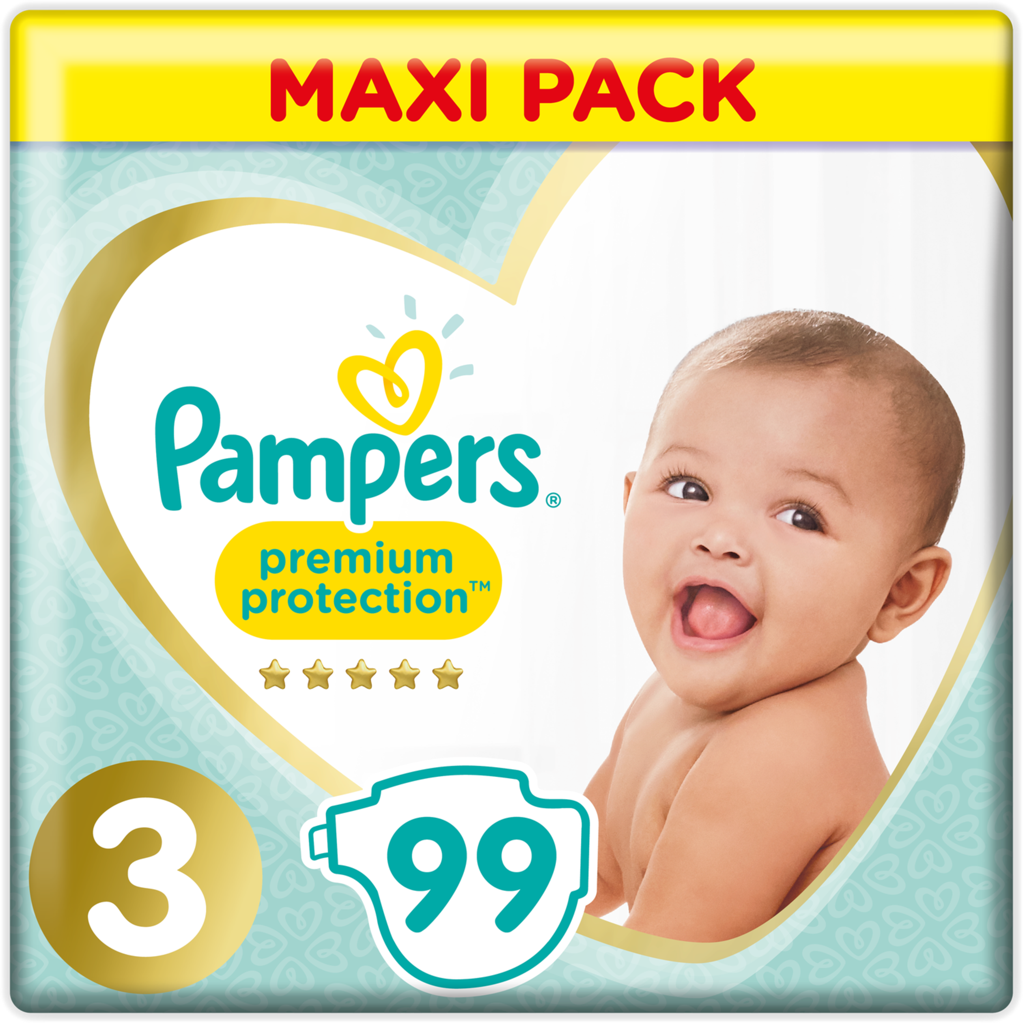 Voir la diapositive 2 : PAMPERS Premium protection couches taille 3 (6-10kg) 99 couches