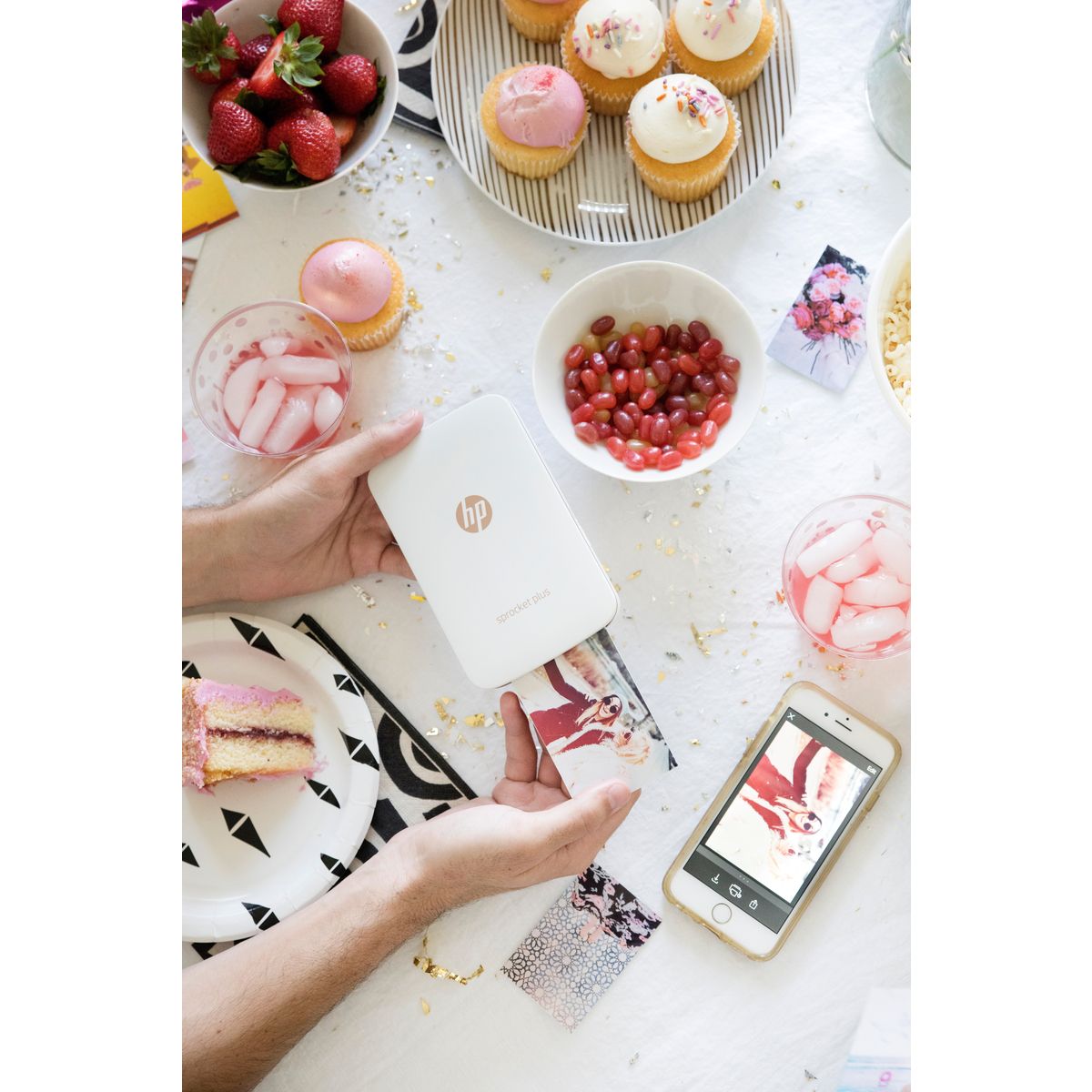 HP Imprimante photo portable - HP Sprocket Plus - Blanc